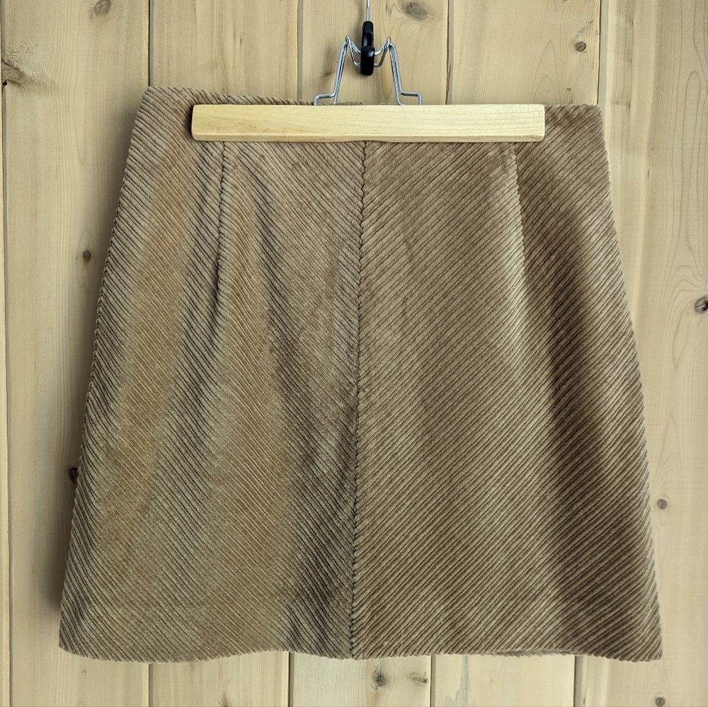 NWOT Organic Cotton Tan Corduroy Skirt